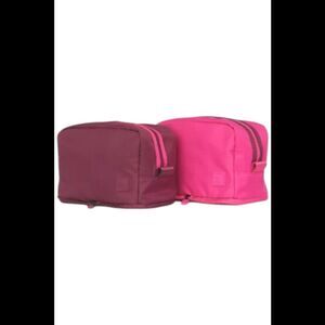 IHKWIP 2-pack Packable Cosmetic Cases Merlot/Berry